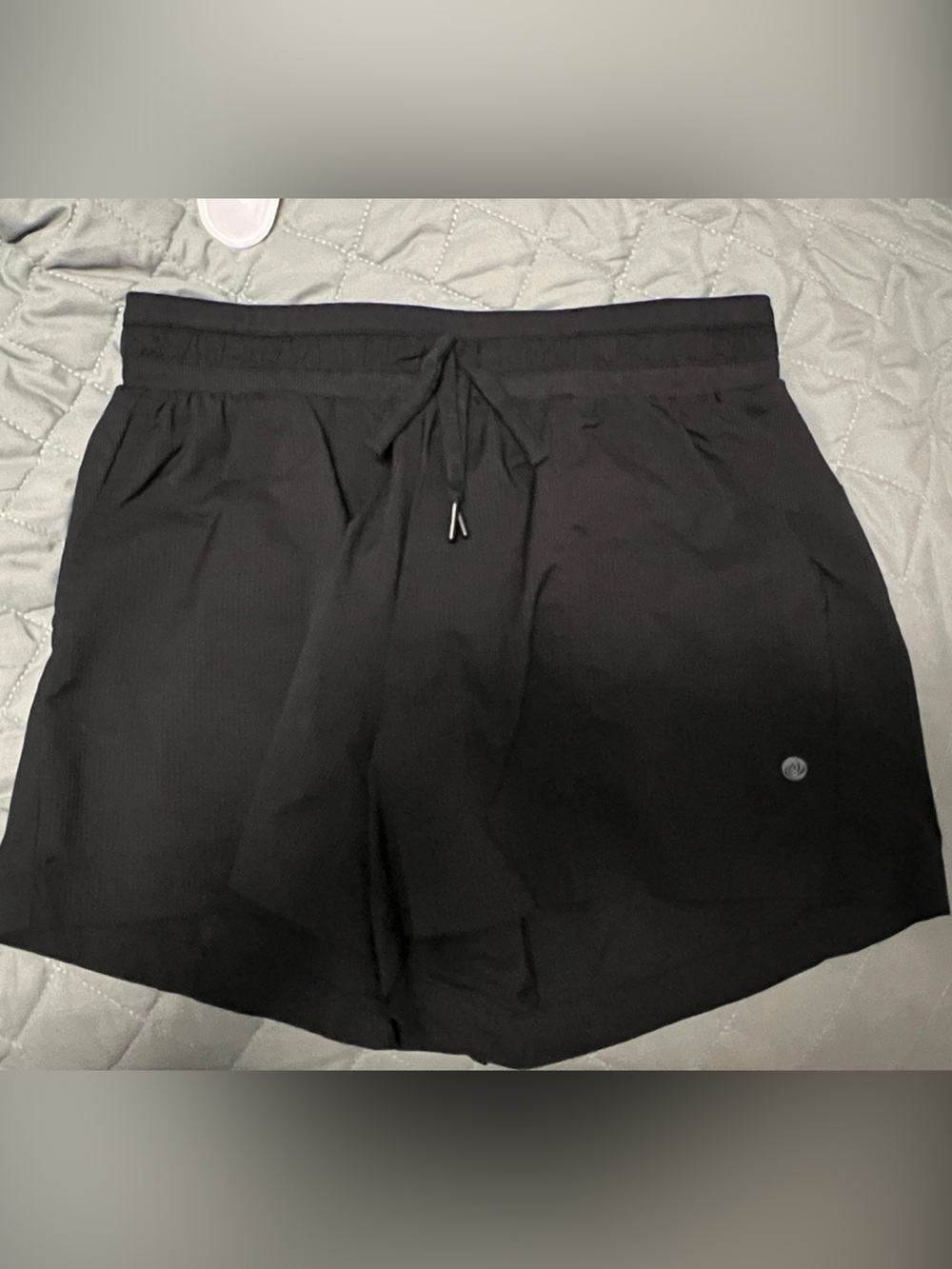 Apana Black Athletic Shorts with Drawstring